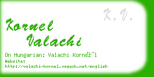 kornel valachi business card